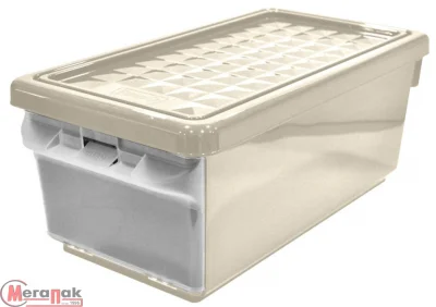 Ящик унив “Tule” 12л, 375*215*156 с откид стенкой (светло-беж), арт. 221305125/04 Бежевый - фото