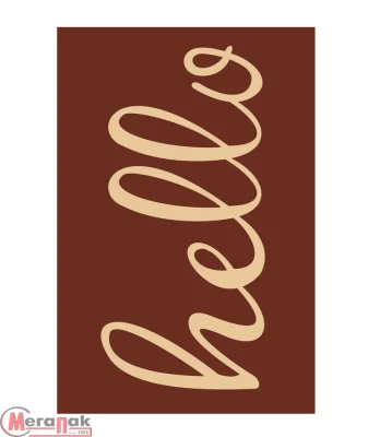 Коврик придверный Dekorelle LAPSHA 171 Hello, 40X60см, 120171 (коричневый) Коричневый - фото