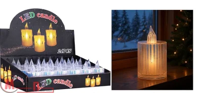 Свеча декоративная "Новогоднее чудо" 7 см, 00-7014 Белый - фото