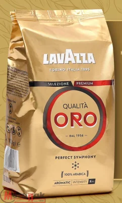 Кофе в зернах "LAVAZZA QUALITA ORO" 1 кг, 1/6  - фото