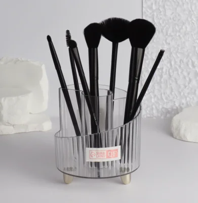 Органайзер для хранения косметики «CRISTAL», 4 секции, d = 12 × 12,5 см, цвет прозрачный Прозрачный - фото