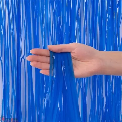 Занавес Дождик Сочный цвет, Синий, 100*200 см, 1 шт. Синий - фото