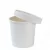 Стакан картонный для супа 350мл белый с белой картонной крышкой ECO SOUP, 25 шт Белый - фото