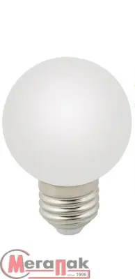 Лампа-шар LED 3W E27 3000K (100) Белый - фото