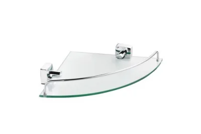 Стеклянная полочка угловая "Keiz", арт.K035 Прозрачный - фото