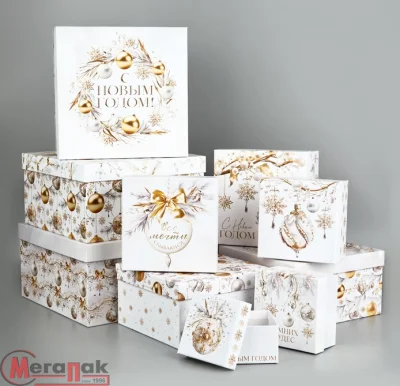 Коробка "Белая роскошь" 28*28*15 см, 10353882/1 Белый - фото