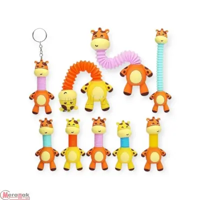 Антистресс-брелок "Жираф" 9см, 00-5655 Разноцветный - фото