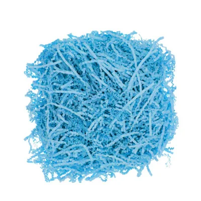 Наполнитель для коробок бумажный волна, Голубой 50гр в упаковке, арт. C08 Голубой - фото