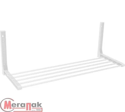 Сушилка настенная складная 83*30см (СН80/Б белый) НИКА (10) Белый - фото