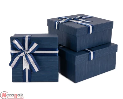 Коробка Элегант, Темно-синий, 19*19*9,8 см Синий - фото