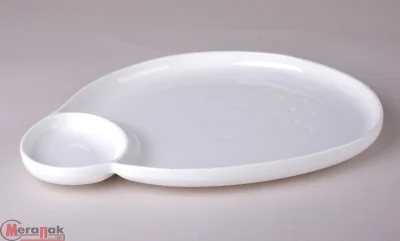 Блюдо сервировочное 25.8х21х2см, 8100 Белый - фото