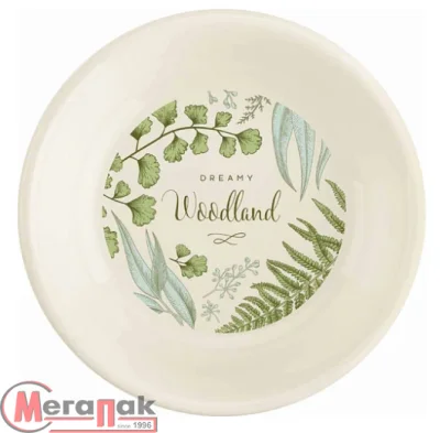 Тарелка глубокая "PICNIC" с декором, 185 мм (Бежевый), арт. 435227807 Бежевый - фото