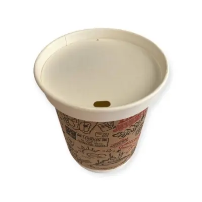 Комплект: Стакан бум. 2х сл. 250млTravel Крафт+Крышка D-80мм+Трубочка бум. бел. 6*197мм 5штук  - фото