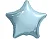 Шар фольга(2) (19''/48 см) Звезда, Нежно-голубой, 1 шт.  - фото
