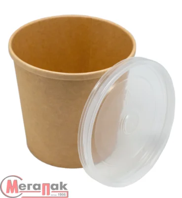 Стакан картонный для супа 750 мл, двухсторонний крафт, Complement d116 1/50, арт. 59431 (+кр d115) Коричневый - фото