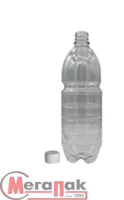 1/10 Комплект бутылка 1,0л прозр. П пласт. с крышкой Прозрачный - фото