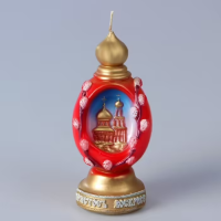 Декоративная свеча «Пасхальное яйцо с храмом» 3041598 (16) Красный - фото