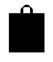 50штСумка-пакет 44*40 с петлев. ручкой Черный квадрат Черный - фото