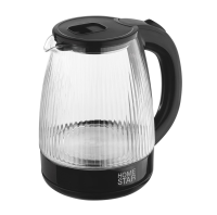 Чайник Homestar HS-1045 (1,8 л) стекло, черный пластик Черный - фото