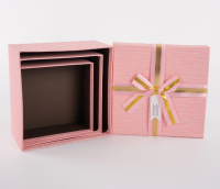 Коробка Элегант, Нежно-розовый, 17*17*8 см  - фото