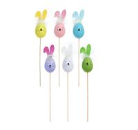 Топпер заяц, пластик, цвета микс, 535-179 (12) Микс - фото