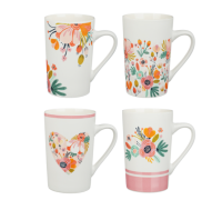 Кружка MILLIMI Радуга цветов 360мл, фарфор, 4 дизайна арт. 806-113  - фото