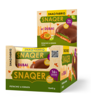 Печенье глазированное ТМ "SNAQ FABRIQ" с фисташковой пастой, хрустящим тестом и карамель, 45г  - фото
