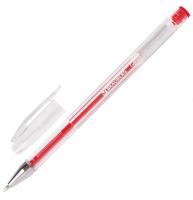 Ручка гелевая BRAUBERG Jet, КРАСНАЯ, прозр.корпус, линия 0,35мм, 141020 Красный - фото