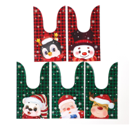 Пакет полиэтиленовый подарочный с ушками "Новогодний МИКС", 13 х 23 см, 10551211 1/10 Разноцветный - фото