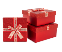 Коробка Роскошный подарок, Красный, 19*19*9,8 см, 1 шт Красный - фото