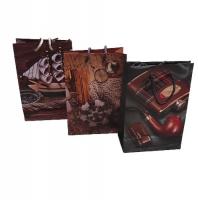 Пакет подарарочный бумажный с ручками 14*20*7 малый МЭН М1024  - фото