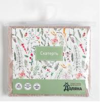 Скатерть Доляна Geometry, 100*144 см, 100% хлопок, 7533938 Бежевый - фото