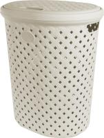 Корзина для белья Plast Team Rattan 42л 415х330х510 мм молочный туман, арт. PT408711048 Молочный - фото