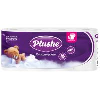 Туалетная бумага Plushe Classic 2 слоя 18 м белая 8 шт/упак  - фото