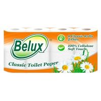Туалетная бумага "BELUX" белая, 2-сл, 8 рул, арт. 177 Белый - фото