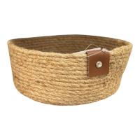 Интерьерная корзина д/хранения, джут, 20х20х8 см, ES137-143 L Коричневый - фото