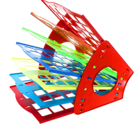 Лоток вертикально-гориз. 7-ми секционный ассорти РБ DV-7551 (1) Darvish Микс - фото