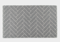 Коврик придверный Доляна «Лофт», грязезащитный, вырезной, 45×75 см, серый, 4684404 Серый - фото