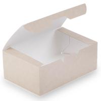 Коробка для наггетсов OSQ Fast Food Box L 150*91*70 мм крафт/белая 25 шт/упак  - фото
