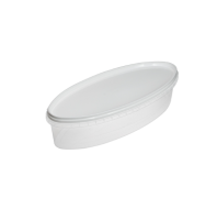 Комплект Контейнер лодка 1000мл прозр + Крышка д/контейнер лодки белая ЭП Белый - фото