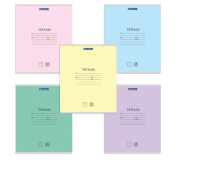 Тетрадь ЛИНИЯ 18л. КЛАССИКА NEW (18-9214) цвет.мелов.обл.,1 дизайн в спайке, 5 диз. в коробке (150) Микс - фото