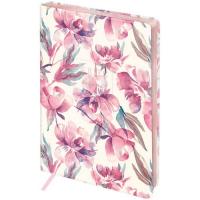 Ежедневник недатированный A5 кожзам Greenwich Line "Romance. Pink  flowers", 136 листов  - фото