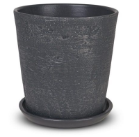 Керамический горшок Лофт" (граф.) V2,6 D18 Конус, 636773  Графитовый - фото