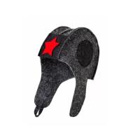 Шапка банная "Танкист", войлок серый, Б4941 (10) Серый - фото