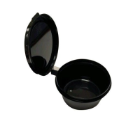 Банка-соусник 80мл с крышкой 1/80 (12) (черный)арт.1254Ч Черный - фото