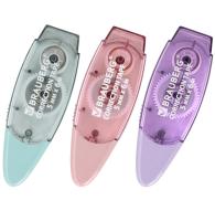 Корректирующая лента BRAUBERG PASTEL, 5мм*6м, ассорти, блистер, 272666 Белый - фото