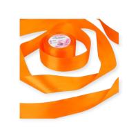 Лента тканная атласная 50мм*25Y Ярко-оранжевый, арт. F014-50/25 Оранжевый - фото