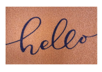 Коврик придверный Dekorelle LAPSHA 127 Hello, 60X90см, 122127 (коричневый) Коричневый - фото