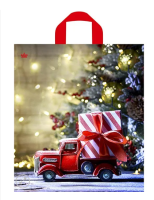 Сумка-пакет 42*38 с петлев. ручкой Новый год 1шт Разноцветный - фото