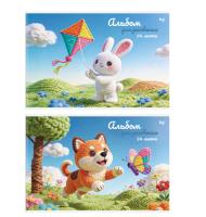 Альбом для рисования 24л., А4, на скрепке BG "Теплые истории", 389063 Белый - фото